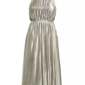 NWT Banana Republic Dress 4P High Metallic Silver